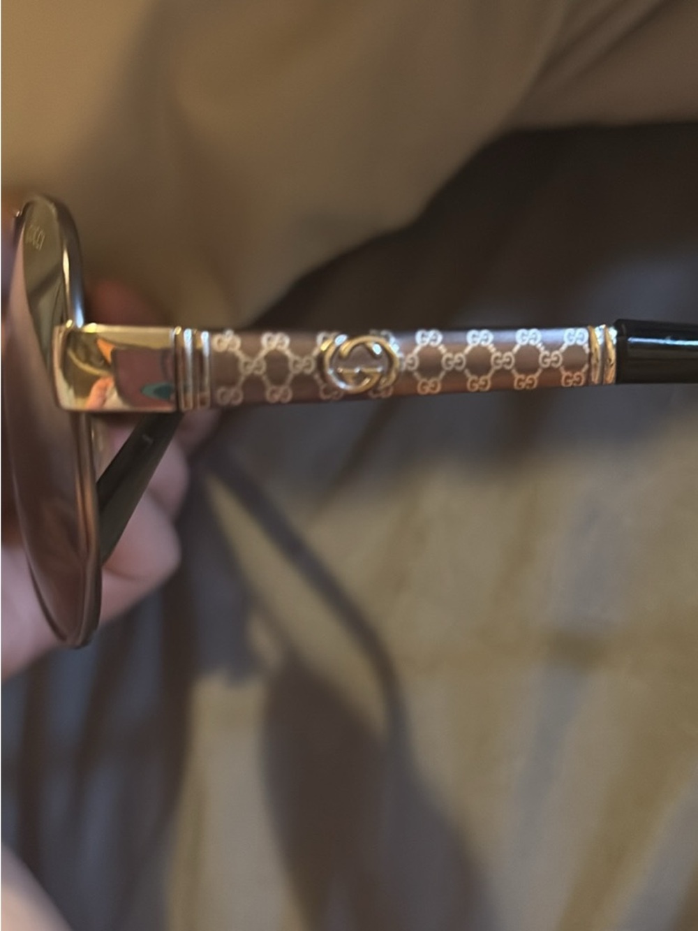 Black Gucci Aviator Sunglasses - Picture 2 of 7